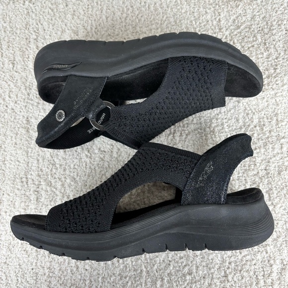 Skechers Martha Stewart's Sandal 8.5 Black Star Dust Arch Fit 2.0 Slip In Casual - Picture 7 of 16
